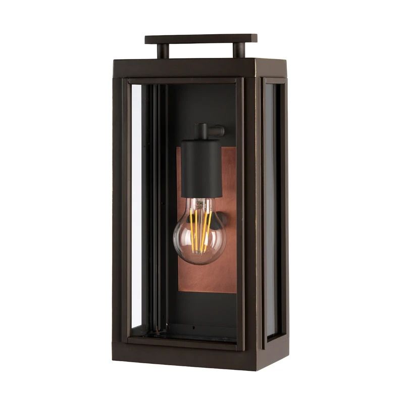 Hinkley LED Wand Buitenlamp Sutcliffe | 1X E27 Max 60W | IP44 | Dimbaar | Oil Rubbed Bronze & Copper