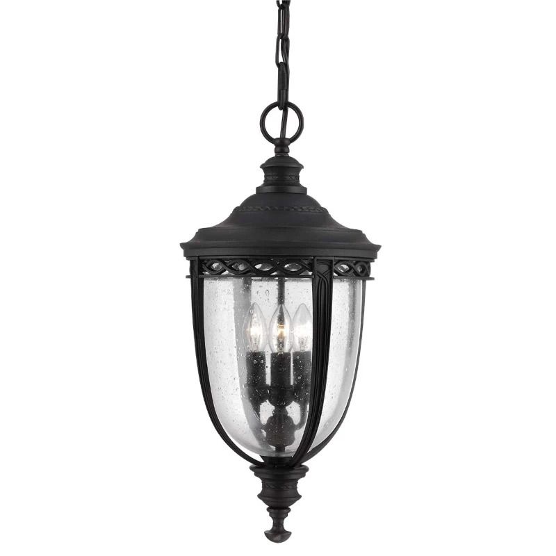 Feiss LED Buiten Hanglamp English Bridle | 3X E14 Max 60W | IP44 | Dimbaar | Black