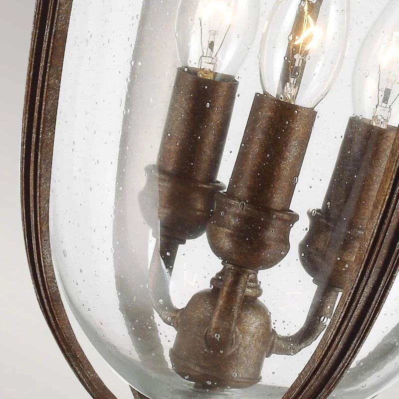 Feiss LED Buiten Hanglamp English Bridle | 3X E14 Max 60W | IP44 | Dimbaar | British Bronze