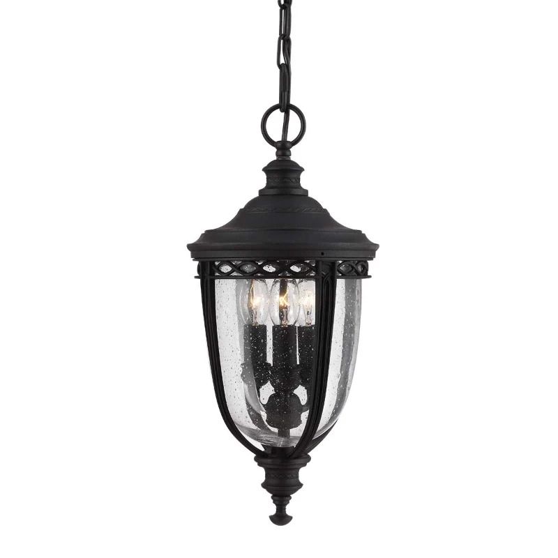 Feiss LED Buiten Hanglamp English Bridle | 3X E14 Max 60W | IP44 | Dimbaar | Black