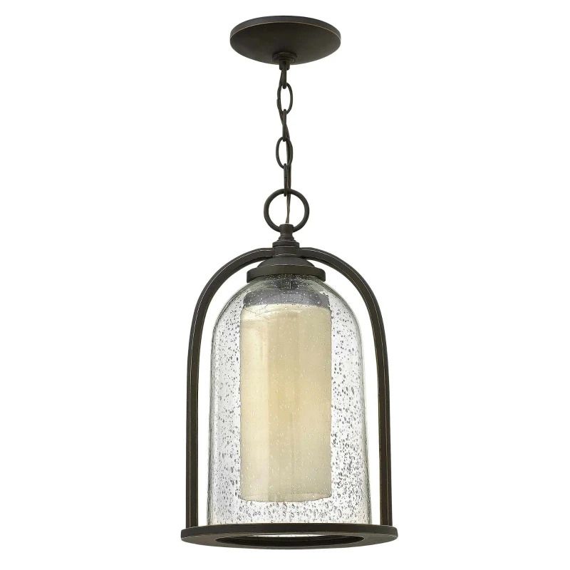 Hinkley LED Buiten Hanglamp Quincy | 1X E27 Max 60W | Dimbaar | Oil Rubbed Bronze