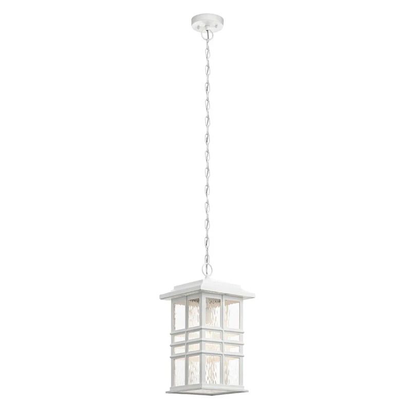 Kichler LED Buiten Hanglamp Beacon Square | 1X E27 Max 60W | IP44 | Dimbaar | White