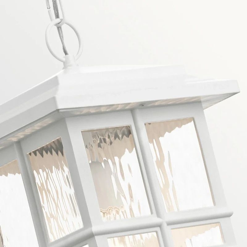 Kichler LED Buiten Hanglamp Beacon Square | 1X E27 Max 60W | IP44 | Dimbaar | White