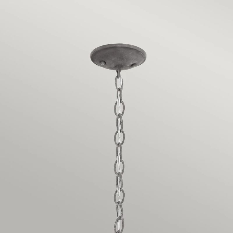 Kichler LED Buiten Hanglamp Bridge Point | 1X E27 Max 60W | IP44 | Dimbaar | Weathered Zinc