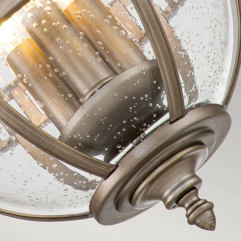 Kichler LED Buiten Hanglamp Halleron | 3X E14 Max 40W | IP44 | Dimbaar | Burnished Bronze