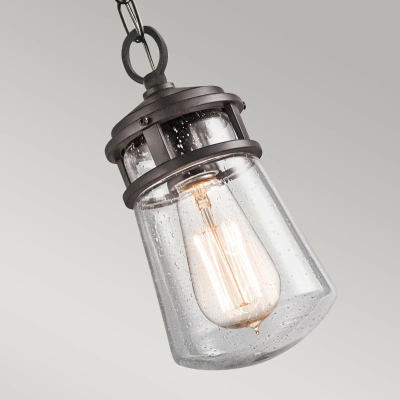 Kichler LED Buiten Hanglamp Lyndon | 1X E27 Max 60W | IP44 | Dimbaar | Architectural Bronze