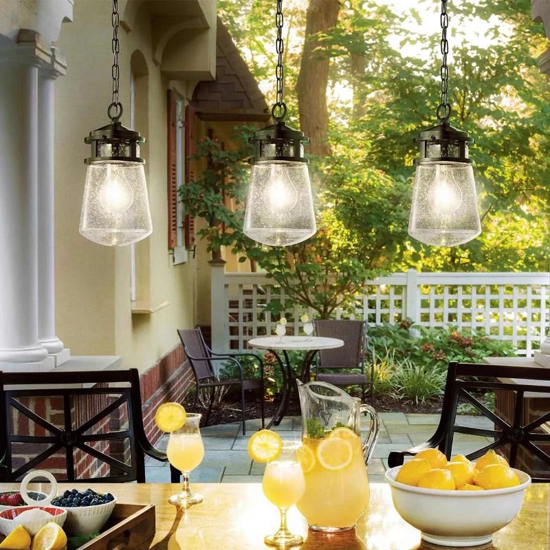 Kichler LED Buiten Hanglamp Lyndon | 1X E27 Max 60W | IP44 | Dimbaar | Architectural Bronze