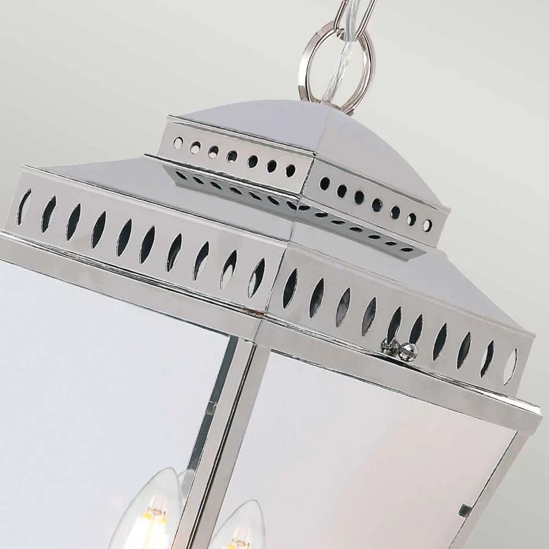 Elstead Lighting LED Buiten Hanglamp Mansion House | 3X E14 Max 60W | IP44 | Dimbaar | Polished Nickel
