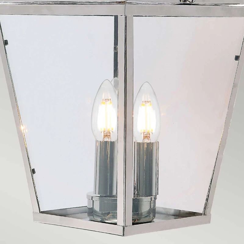 Elstead Lighting LED Buiten Hanglamp Mansion House | 3X E14 Max 60W | IP44 | Dimbaar | Polished Nickel