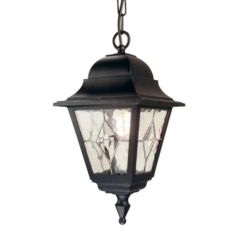 Elstead Lighting LED Buiten Hanglamp Norfolk | 1X E27 Max 60W | IP44 | Dimbaar | Black