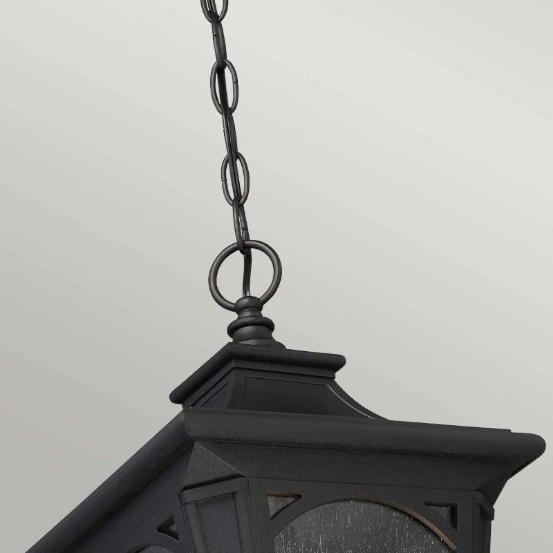 Quoizel LED Buiten Hanglamp Bedford | 1X E27 Max 60W | IP44 | Dimbaar | Mystic Black