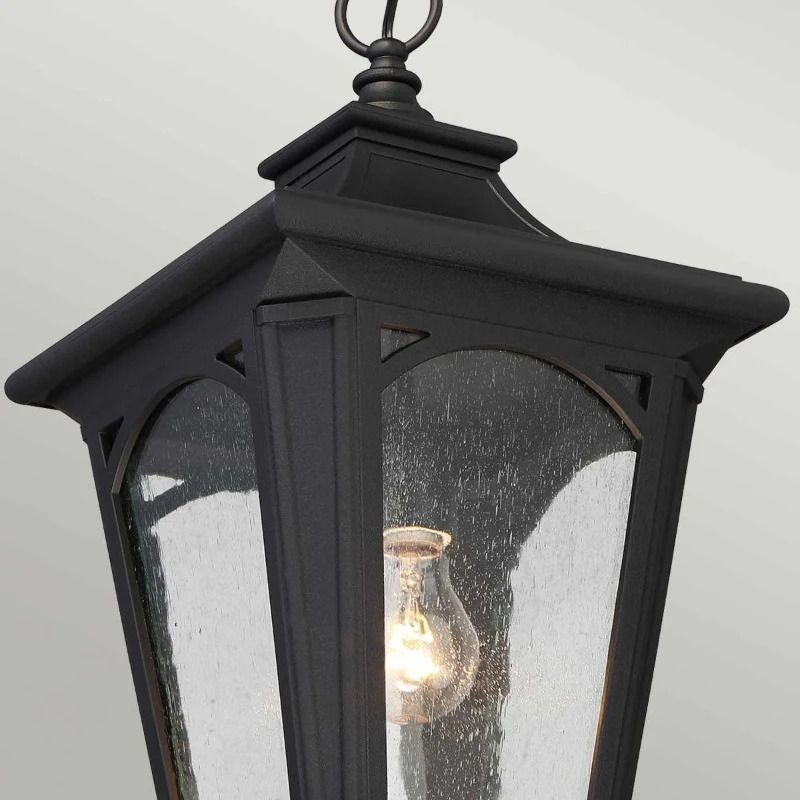 Quoizel LED Buiten Hanglamp Bedford | 1X E27 Max 60W | IP44 | Dimbaar | Mystic Black