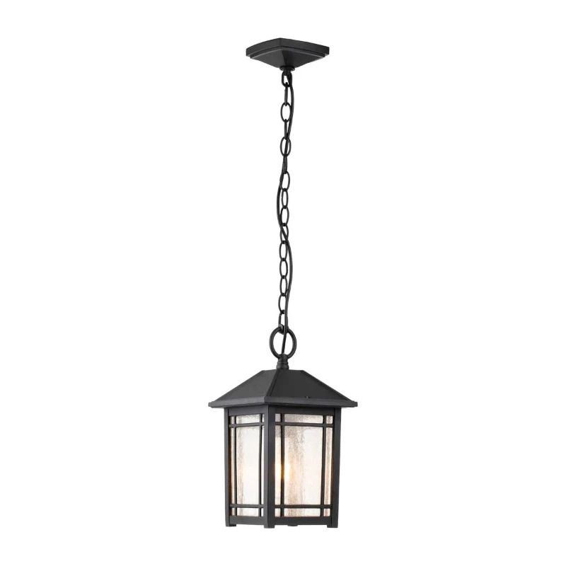Quoizel LED Buiten Hanglamp Cedar Point | 1X E27 Max 60W | IP44 | Dimbaar | Black
