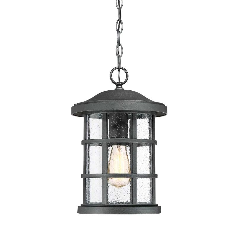 Quoizel LED Buiten Hanglamp Crusade | 1X E27 Max 60W | IP44 | Dimbaar | Earth Black