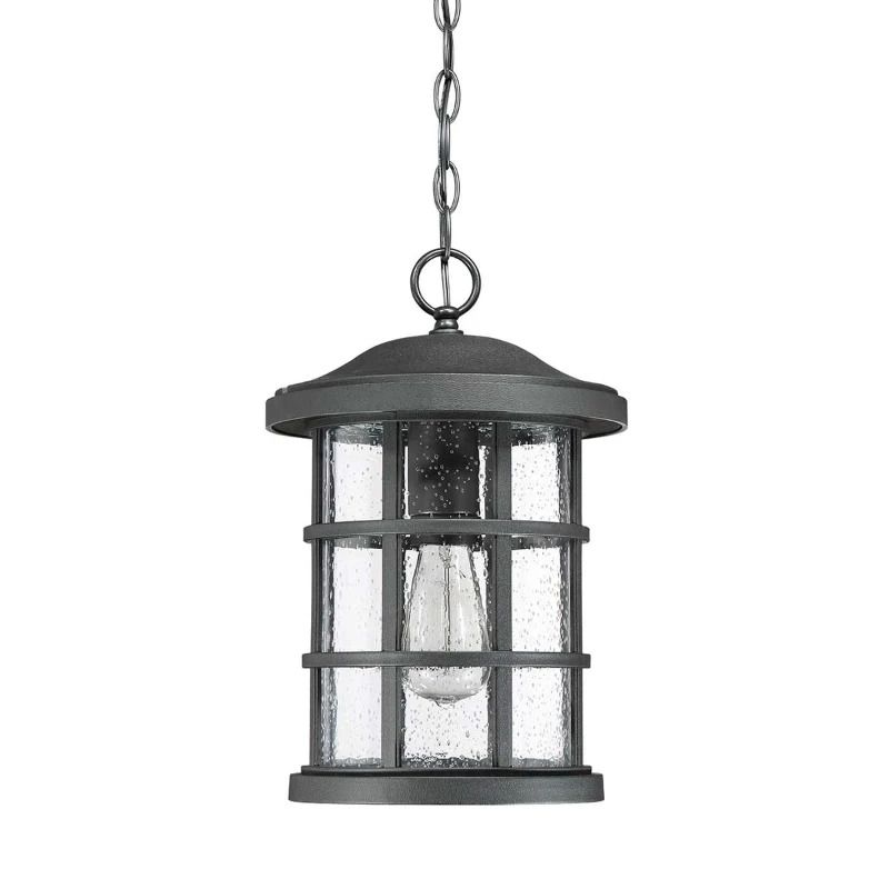Quoizel LED Buiten Hanglamp Crusade | 1X E27 Max 60W | IP44 | Dimbaar | Earth Black