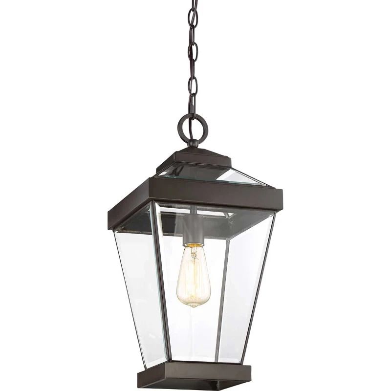 Quoizel LED Buiten Hanglamp Ravine | 1X E27 Max 60W | Dimbaar | Western Bronze