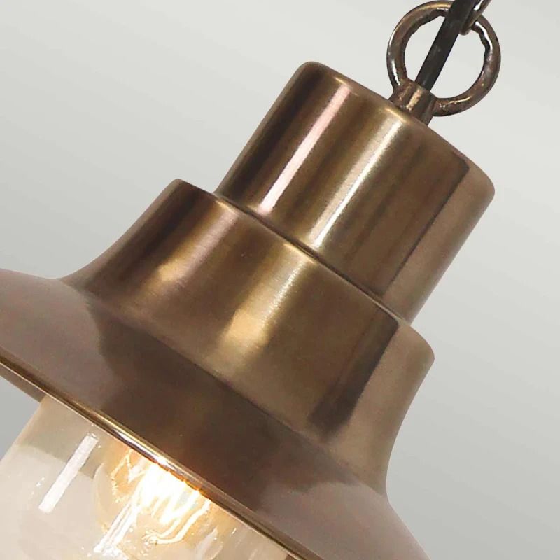 Elstead Lighting LED Buiten Hanglamp Sheldon | 1X E27 Max 60W | IP44 | Dimbaar | Aged Brass