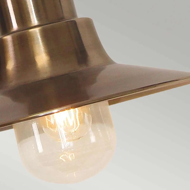 Elstead Lighting LED Buiten Hanglamp Sheldon | 1X E27 Max 60W | IP44 | Dimbaar | Aged Brass