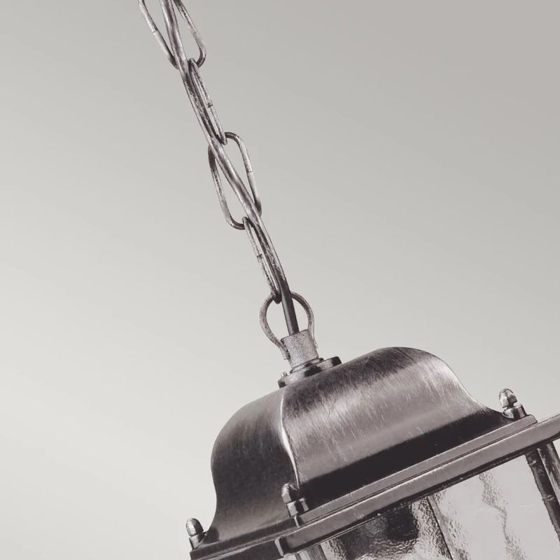 Elstead Lighting LED Buiten Hanglamp Wexford | 1X E27 Max 60W | Dimbaar | Black/Silver