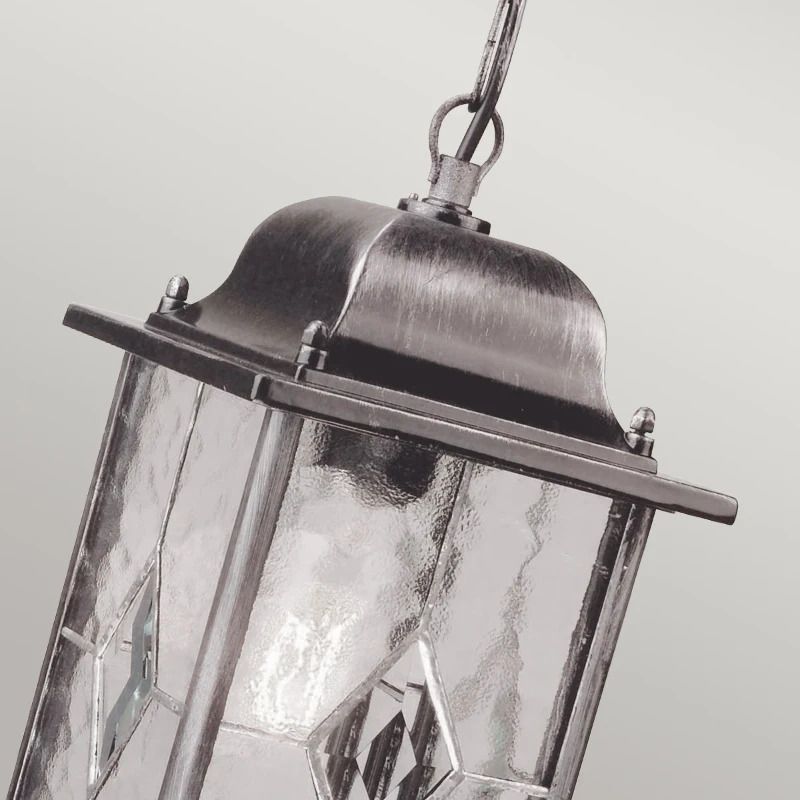 Elstead Lighting LED Buiten Hanglamp Wexford | 1X E27 Max 60W | Dimbaar | Black/Silver