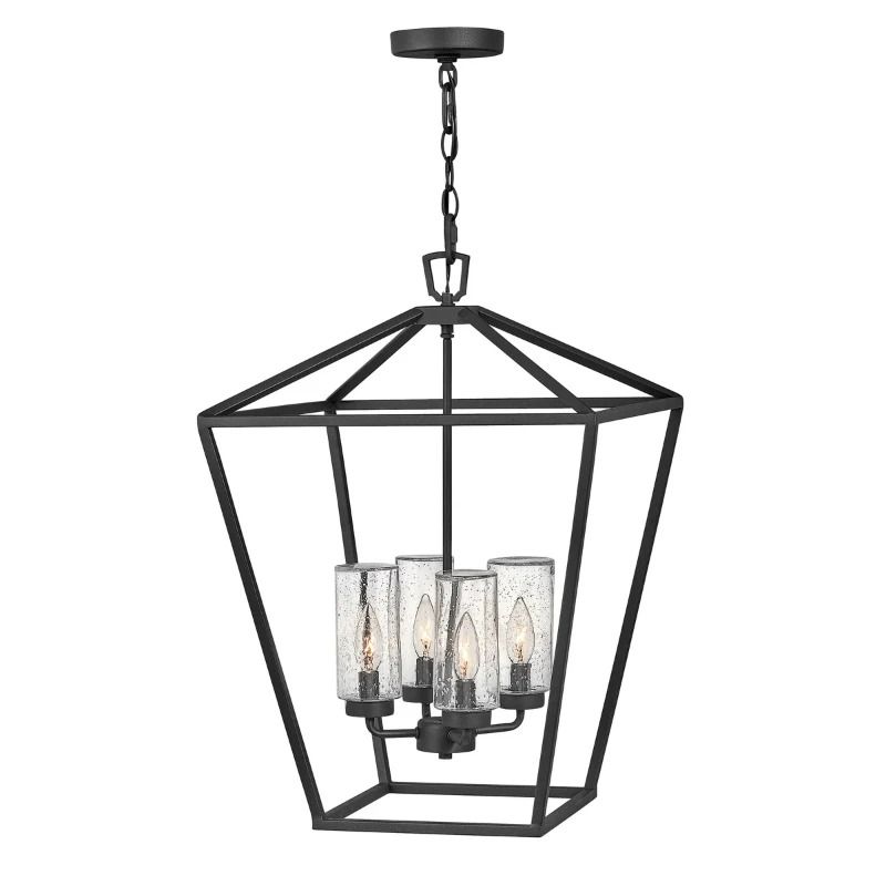 Hinkley LED Buiten Hanglamp Alford Place | 4X E14 Max 40W | IP44 | Dimbaar | Museum Black
