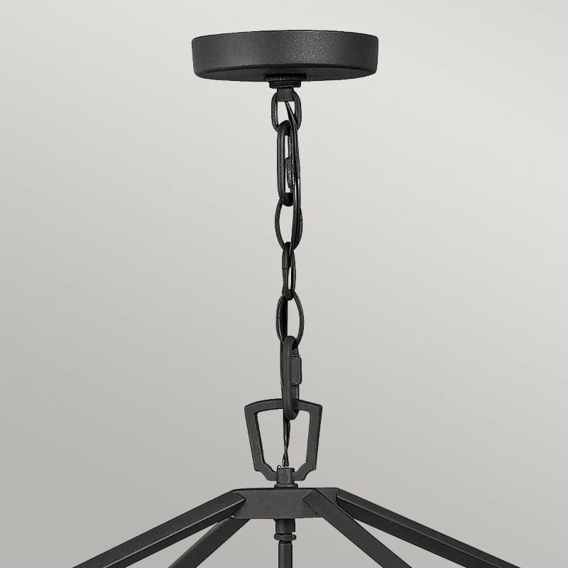 Hinkley LED Buiten Hanglamp Alford Place | 4X E14 Max 40W | IP44 | Dimbaar | Museum Black