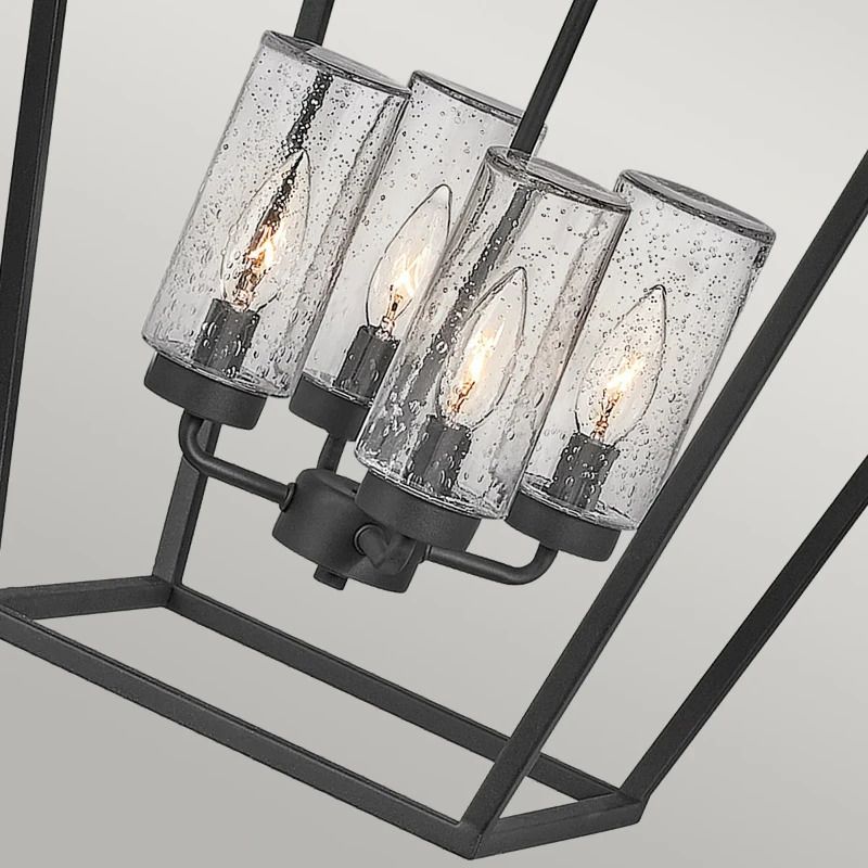 Hinkley LED Buiten Hanglamp Alford Place | 4X E14 Max 40W | IP44 | Dimbaar | Museum Black