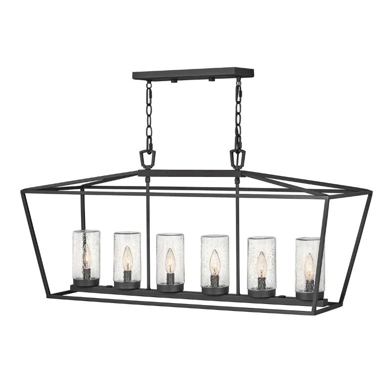 Hinkley LED Buiten Hanglamp Alford Place | 6X E14 Max 40W | IP44 | Dimbaar | Museum Black