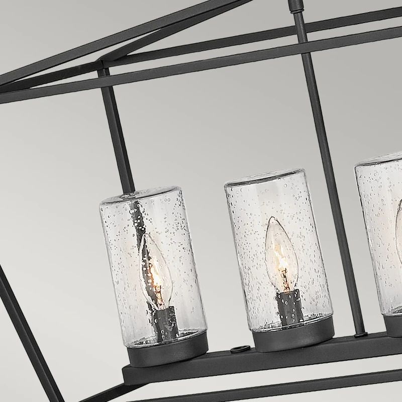 Hinkley LED Buiten Hanglamp Alford Place | 6X E14 Max 40W | IP44 | Dimbaar | Museum Black