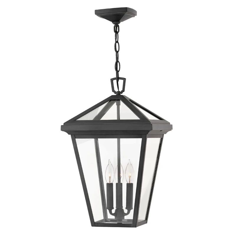 Hinkley LED Buiten Hanglamp Alford Place | 3X E14 Max 40W | IP44 | Dimbaar | Museum Black