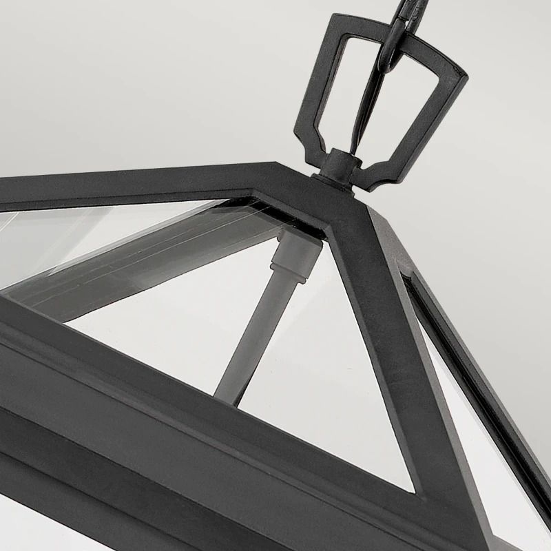 Hinkley LED Buiten Hanglamp Alford Place | 3X E14 Max 40W | IP44 | Dimbaar | Museum Black