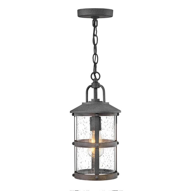 Hinkley LED Buiten Hanglamp Lakehouse | 1X E27 Max 60W | IP44 | Dimbaar | Aged Zinc with Driftwood Grey