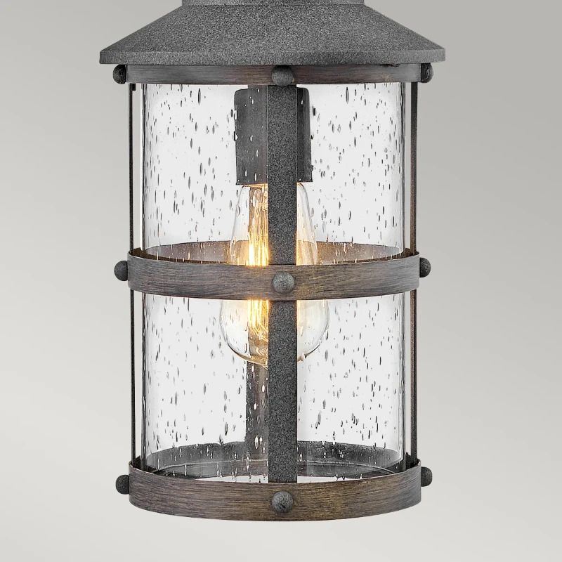 Hinkley LED Buiten Hanglamp Lakehouse | 1X E27 Max 60W | IP44 | Dimbaar | Aged Zinc with Driftwood Grey