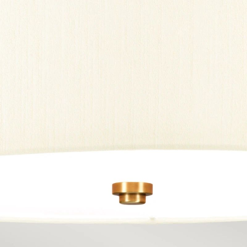 Designer's Lightbox LED Plafondlamp Fletcher Flush | 3X E27 Max 60W | Dimbaar | Aged Brass with Ivory Shade