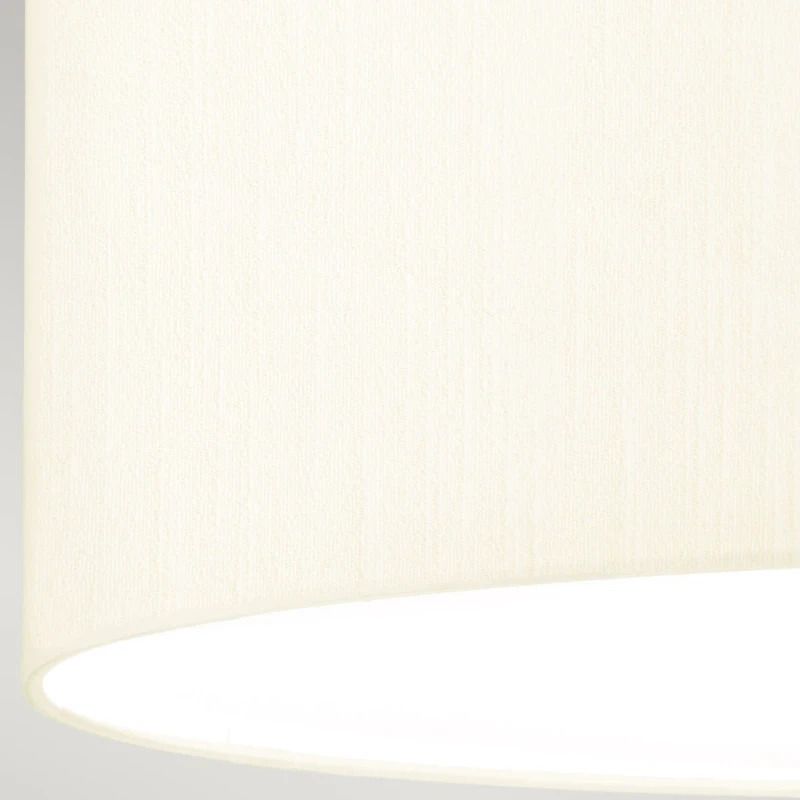 Designer's Lightbox LED Plafondlamp Fletcher Flush | 3X E27 Max 60W | Dimbaar | Polished Chrome with Ivory Shade