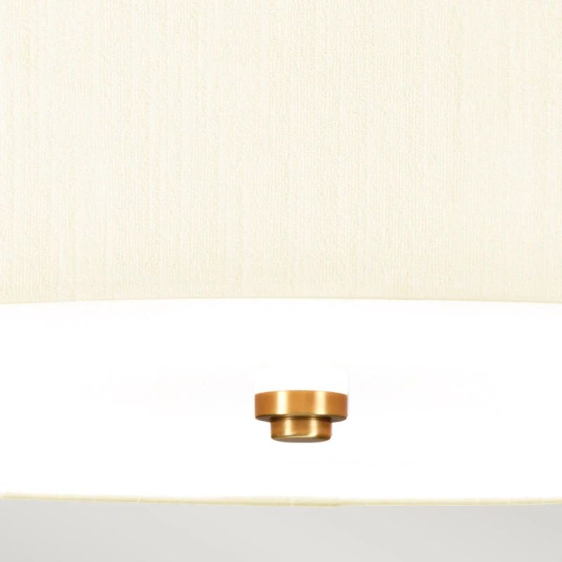 Designer's Lightbox LED Plafondlamp Fletcher Flush | 5X E27 Max 60W | Dimbaar | Aged Brass with Ivory Shade