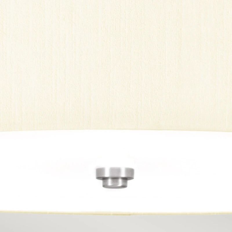 Designer's Lightbox LED Plafondlamp Fletcher Flush | 5X E27 Max 60W | Dimbaar | Polished Chrome with Ivory Shade
