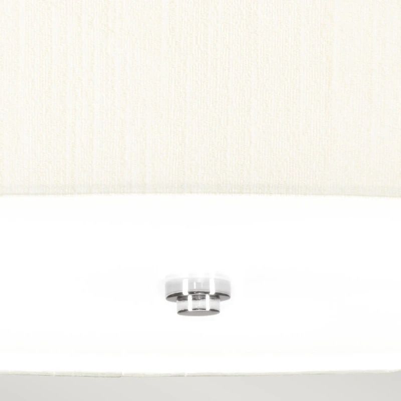 Designer's Lightbox LED Plafondlamp Fletcher Flush | 5X E27 Max 60W | Dimbaar | Polished Chrome with Ivory Shade