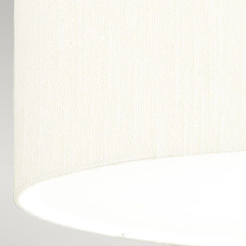 Designer's Lightbox LED Plafondlamp Fletcher Flush | 5X E27 Max 60W | Dimbaar | Polished Chrome with Ivory Shade