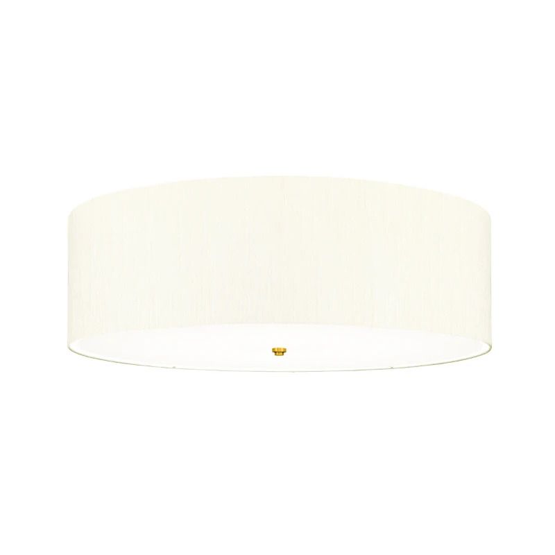 Designer's Lightbox LED Plafondlamp Fletcher Flush | 7X E27 Max 60W | Dimbaar | Aged Brass with Ivory Shade