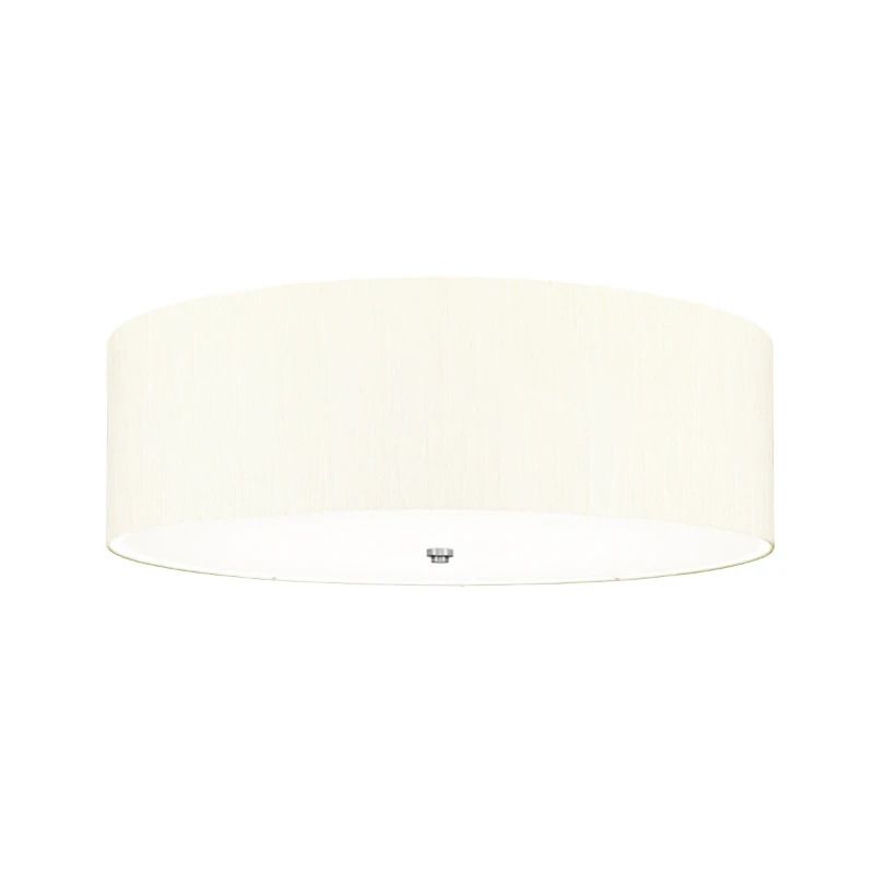 Designer's Lightbox LED Plafondlamp Fletcher Flush | 7X E27 Max 60W | Dimbaar | Polished Chrome with Ivory Shade