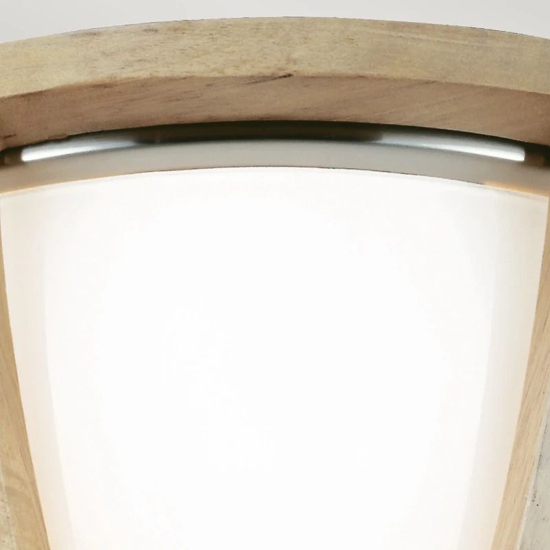 Feiss LED Plafondlamp Allier | 2X E27 Max 60W | Dimbaar | Light Wood/Brushed Steel