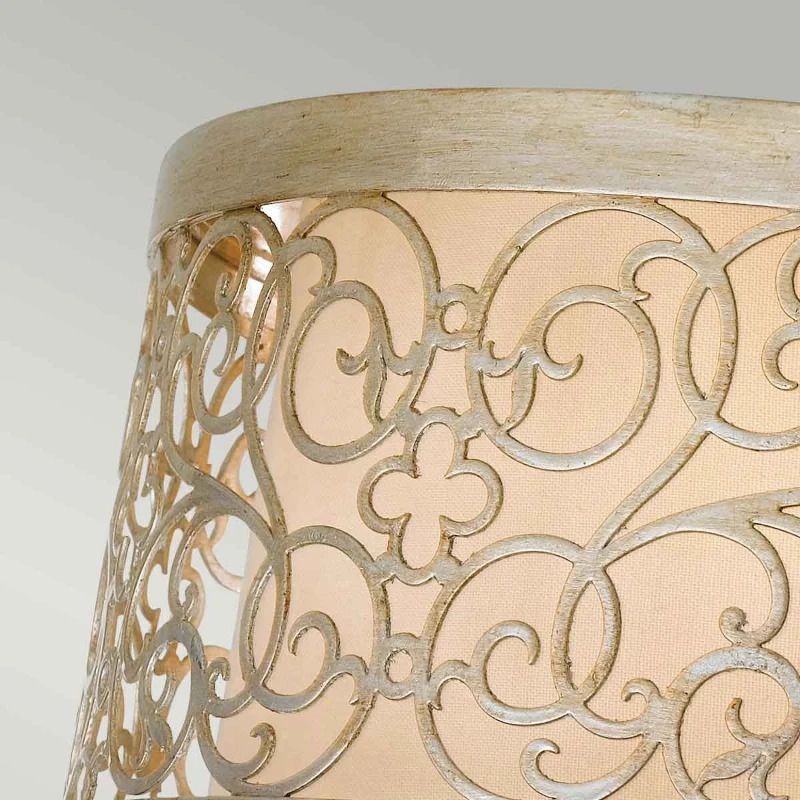 Feiss LED Plafondlamp Arabesque | 2X E27 Max 40W | Dimbaar | Silver Leaf Patina