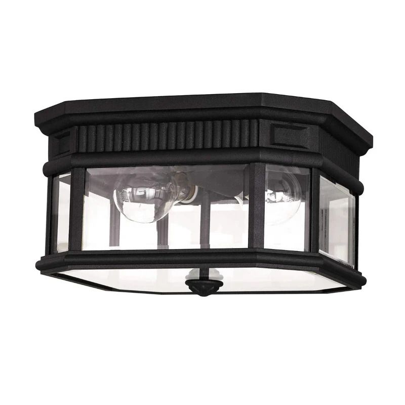Feiss LED Plafond Buitenlamp Cotswold Lane | 2X E27 Max 60W | IP44 | Dimbaar | Black