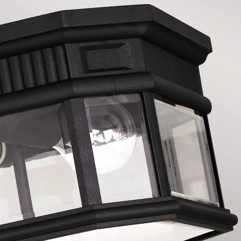 Feiss LED Plafond Buitenlamp Cotswold Lane | 2X E27 Max 60W | IP44 | Dimbaar | Black
