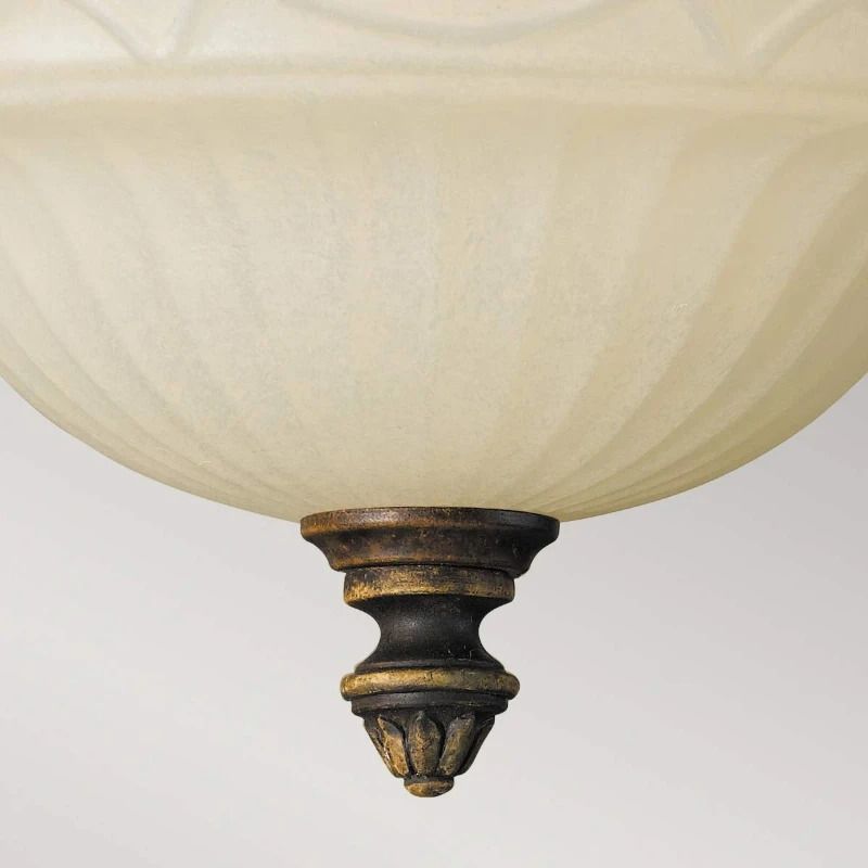 Feiss LED Plafondlamp Drawing Room | 2X E27 Max 60W | Dimbaar | Walnut