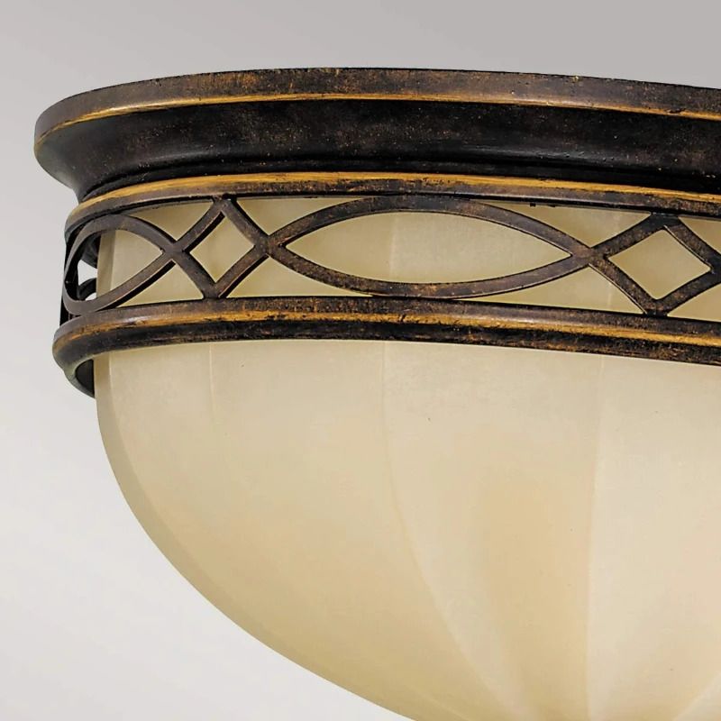 Feiss LED Plafondlamp Drawing Room | 3X E27 Max 60W | Dimbaar | Walnut