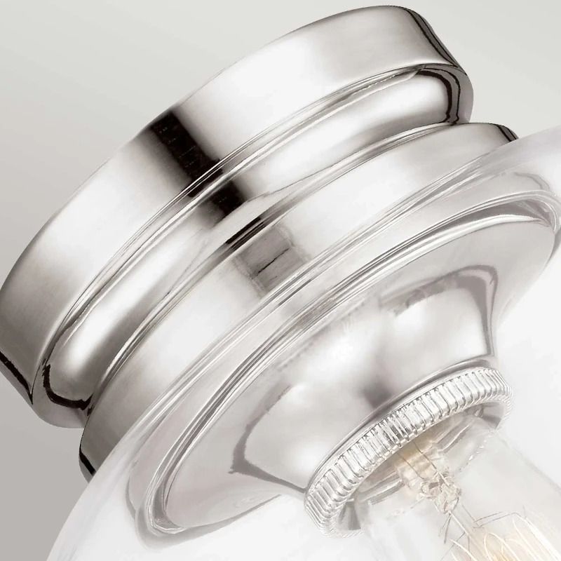 Feiss LED Plafondlamp Hounslow | 1X E27 Max 60W | Dimbaar | Polished Nickel