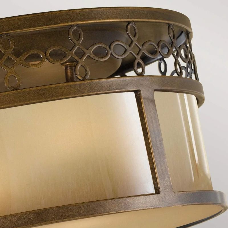 Feiss LED Plafondlamp Justine | 3X E27 Max 60W | Dimbaar | Astral Bronze