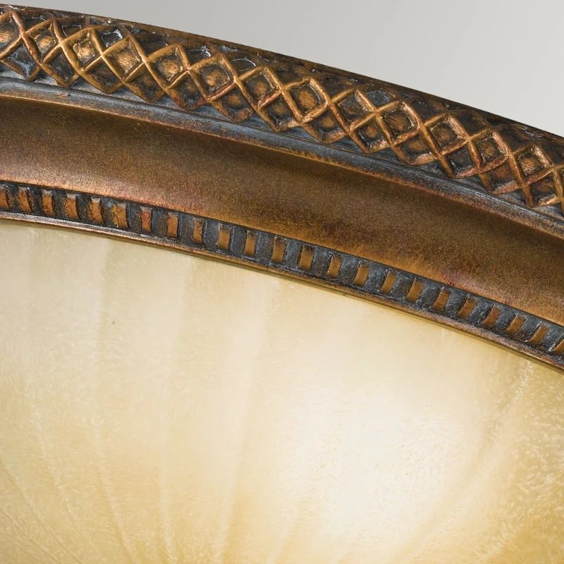 Feiss LED Plafondlamp Kelham Hall | 2X E27 Max 60W | Dimbaar | Firenze Gold/British Bronze
